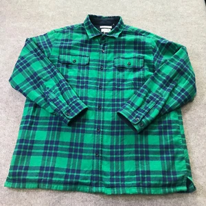 LL Bean Jacket Mens Extra Large Shacket Fleece Flannel Shirt Traditional Fit - Picture 1 of 12