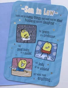 FUNNY NEW LARGE SON-IN-LAW BIRTHDAY CARD (FREE POST) - Picture 1 of 3