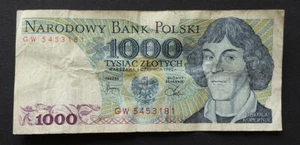 1000 Zlotych 1982r. , GW serie; Poland; condition: F; P-146c - Picture 1 of 3