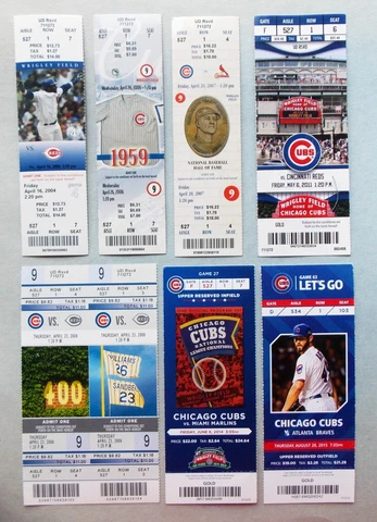 2004 - 2015 CHICAGO CUBS Baseball - Regular & World Series - TICKET STUB / SETS Cover