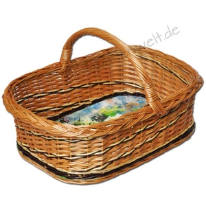 Weidentablett Tablettkorb Korbtablett Tablett Weide Serviertablett Präsent KW - Bild 1 von 4