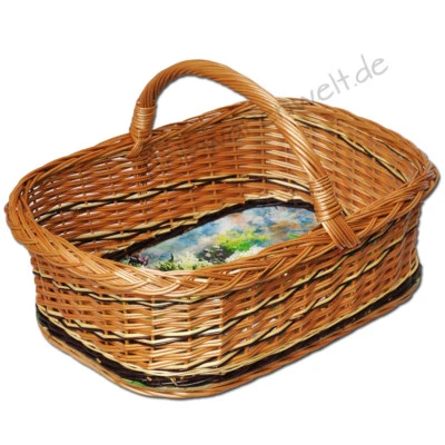 Weidentablett Tablettkorb Korbtablett Tablett Weide Serviertablett Präsent KW - Bild 1 von 4