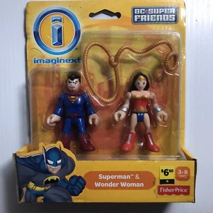 Fisher-Price Imaginext DC Super Friends Superman & Wonder Woman 2-Pack NIB - Picture 1 of 6