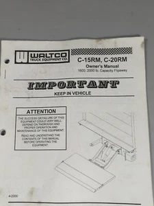 WALTCO c-15rm c-20rm 1600 2000 Lbs. Puerta levadiza manual tapa abatible para camión 80122202 - Imagen 1 de 6
