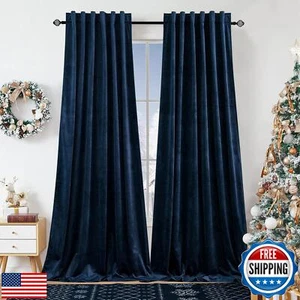 Dchola Tende in Velluto Blu Navy per Finestra Camera da Letto con Tabella Schienale, Super Morbide - Foto 1 di 5