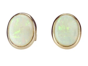 14 K 585 Gelb Gold Voll Opal Damen Ohrstecker! - Bild 1 von 5