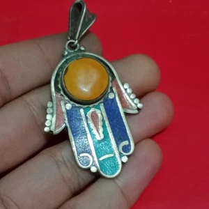 ANCIENT SILVER COLOR VIKING AMULET PENDANT TALISMAN - Picture 1 of 2