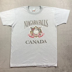 Vtg 90s Niagra Falls Canada Gray T shirt Size L - Picture 1 of 8