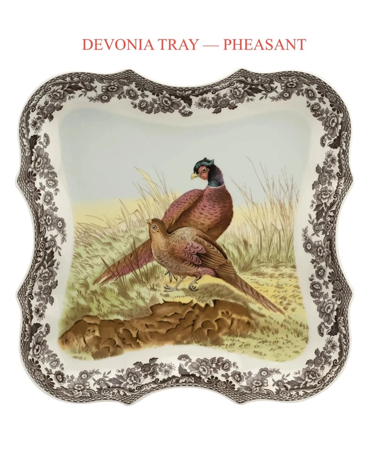 Spode Woodland Devonia Tray Platter Pheasant 14" Large NIB - Image 1 of 1
