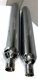 Harley Davidson Chrome Mufflers 65846-10A & 65538-09 Used X 2 - Bild 1 von 18