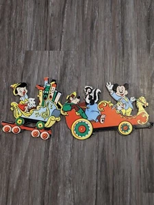 Vintage Disney Mickey Mouse Casey Jr Dumbo Train Wall Hanging Home Decor 1950's  - Picture 1 of 18