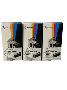 3 New LD ink cartridge for Canon Pixma printers; PGI-280XXL black exp 3/25 - Picture 1 of 1