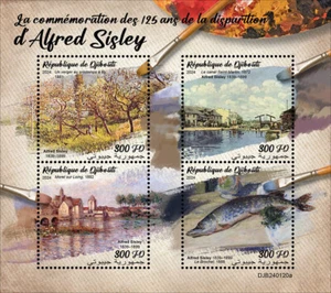 Alfred Sisley Paintings Art 125 Years MNH Stamps 2024 Djibouti M/S - Picture 1 of 1