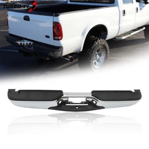 Fit For 1999-2007 Ford F-250 F-350 Super Duty Rear Step Bumper Assembly Chrome - Picture 1 of 19