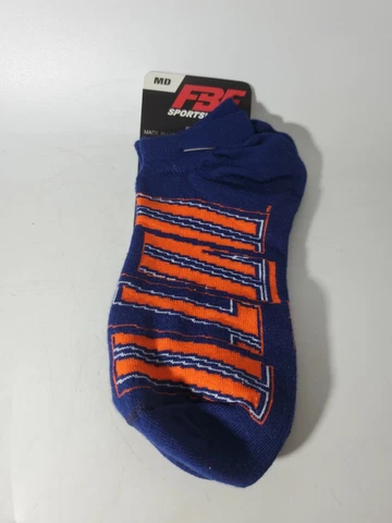 ILLINOIS ILLINI COLLEGE SOCKS MEDIUM  6-10 NO SHOW NEW Cover