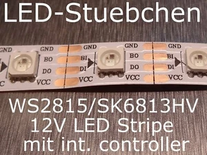 1m 12V RGB Stripe WS2815 / SK6813HV - LEDs mit int. WS2811 controller, 60/m - Bild 1 von 1