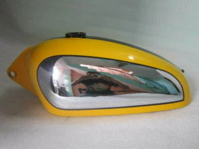 Ducati Scrambler 350cc Cromo Y Amarillo Pintado Gas Combustible Tanque Gasolina @ EE. UU. Foto 1 de 4