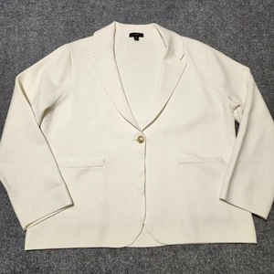 J Crew Camille Shrunken Sweater Blazer Damen XXL Ivory Preppy Classic - Bild 1 von 14