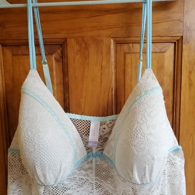 Babydoll corto de encaje Secret Treasures blanco XXXL  Foto 1 de 4