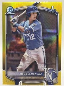 2025 Bowman Baseball HYUNGCHAN UM 1st Bowman YELLOW #/75 - Picture 1 of 2