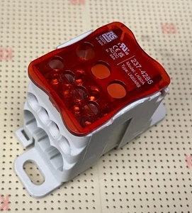 80A Power Distribution Block 7 Way 3x16mm², 4x6mm², 690VAC, TS35 - Picture 1 of 7