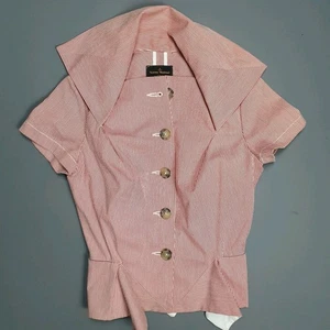 VIVIENNE WESTWOOD Striped Shirt Blouse Top Size 40 - 8UK Anglomania - Picture 1 of 6