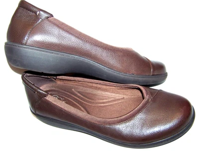 НОВЫЙ! Bass Lite «Mary» без застежек кожаные балетки женские 9 М коричневые комфортные - Изображение 1 из 4