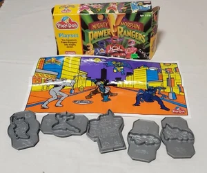 POWER RANGERS Vtg Play-Doh Mold set w play mat & box Double sided 5 of 6 molds - Picture 1 of 15