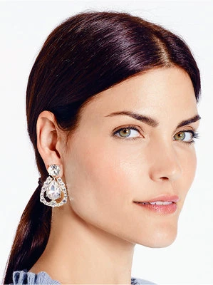 Kate Spade NY Grand Debut Gems Chandelier Drop Earrings Silver Rhodium Crystal - Image 1 of 4