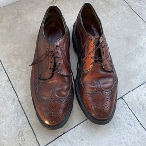 O’Sullivan Brown Wingtip mens leather dress shoes 9.5D Pre-owned - Picture 1 of 6