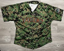 NWT Norfolk Tides Camo Jersey Size 3XL Minor League Baseball MILB