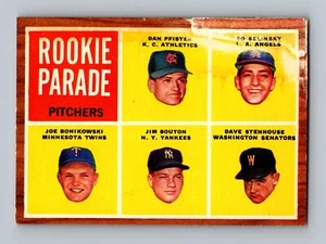 Tarjeta de béisbol vintage 1962 Topps #592 Rookie Parade Jim Bouton baja calidad - Imagen 1 de 2
