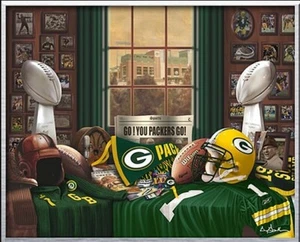 GREEN BAY PACKERS TRADICIONES SUPER BOWL MINI LOMBARDI ESTAMPADO STARR GREG GAMBLE - Imagen 1 de 1