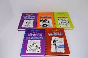 Mixed Lot of 5 Diary Of A Wimpy Kid Hardcover Books: Volumes 1, 5, 8, 9, & 13 - Bild 1 von 9