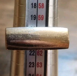 Silver Color Bar Ring Size 9 - 9.5 - Picture 1 of 3