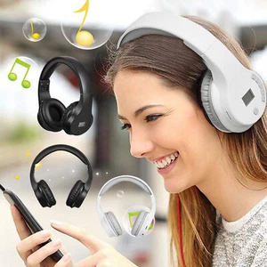 Portable Radio With Headphones Wireless Headset FM Radio Ear Muffs Ear Wireless - Picture 1 of 16