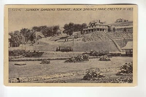Sepia versunkene Gärten Terrasse Rock Springs Park Chester WV - Bild 1 von 1