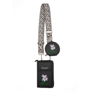 Cross body clip pouch phone bag wallet purse leather holster case screen touch - Picture 1 of 17