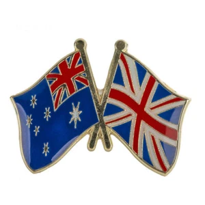 Australia & United Kingdom Friendship Flag Enamel Pin Badge Lapel Jewellery - Picture 1 of 1