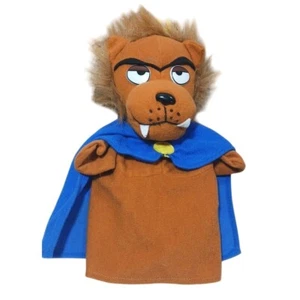 Lion or Beast Hand Puppet w/Crown Plush Head Malibu Fun Stuffed Vintage 10" Tall - Foto 1 di 8