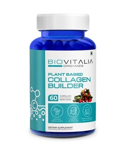BIOVITALIA ORGANICS Plant Based Collagen Builder 1000mg Skin Glowing -60 Capsule - Picture 1 of 6