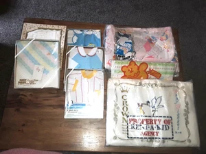 Vintage baby clothes, and blankets, unused in packages, must see pictures - Picture 1 of 9