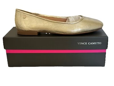 Vince Camuto женщин размер 9,5 Minndy повседневный плоский балет светло-золотой металлик - Изображение 1 из 4