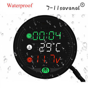 5 IN 1 LED ATV Motorcycle Water Temperature Digital Temp Gauge Meter Universal