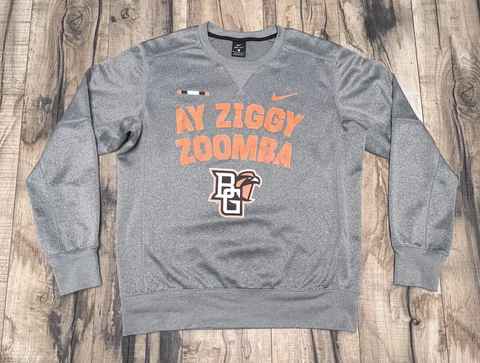 Nike Therma Bowling Green Falcons Sweatshirt Gray Medium Ay Ziggy Zoomba Dri fit Cover