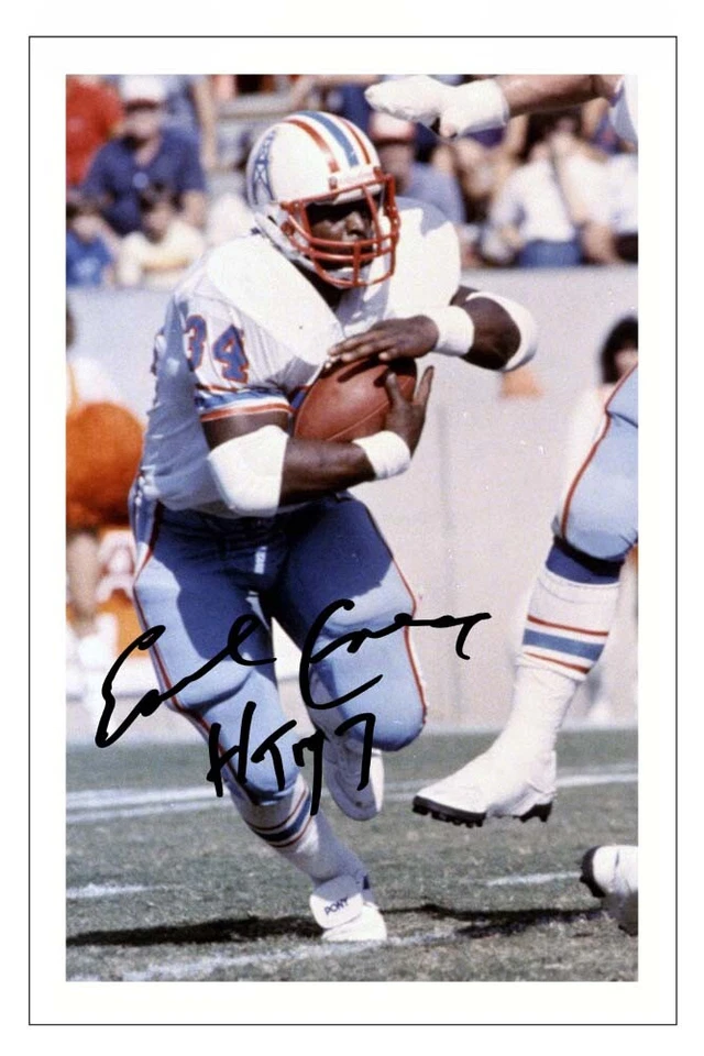 EARL CAMPBELL Signed Autograph PHOTO Fan Signature Gift Print HOUSTON OILERS NFL - Image 1 of 1