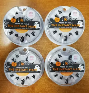 4 Pack: Olive & June The Instant Mani Nails Medium - Black Cat (9565) R9P2a - Picture 1 of 9