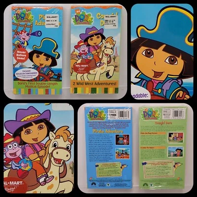 DORA THE EXPLORER - Cowgirl Dora / Pirate Adventure VHS Nick Jr Nickelodeon 2003 - Image 1 of 4