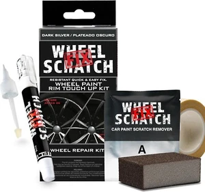Dark Silver Rim Touch Up Paint Kit, Car Wheel Scratch Repair Kit, Wheel Touch Up - Picture 1 of 9