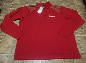 Adidas Budweiser Shoulder Stripe Quarter-Zip Pullover Size XL A520 Golf - Picture 1 of 6